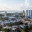 Aerial view of Cancun downtown