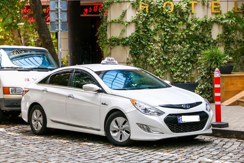 Tbilisi,,Georgia,-,October,10,,2021:,Hybrid,Engine,Taxi,Car