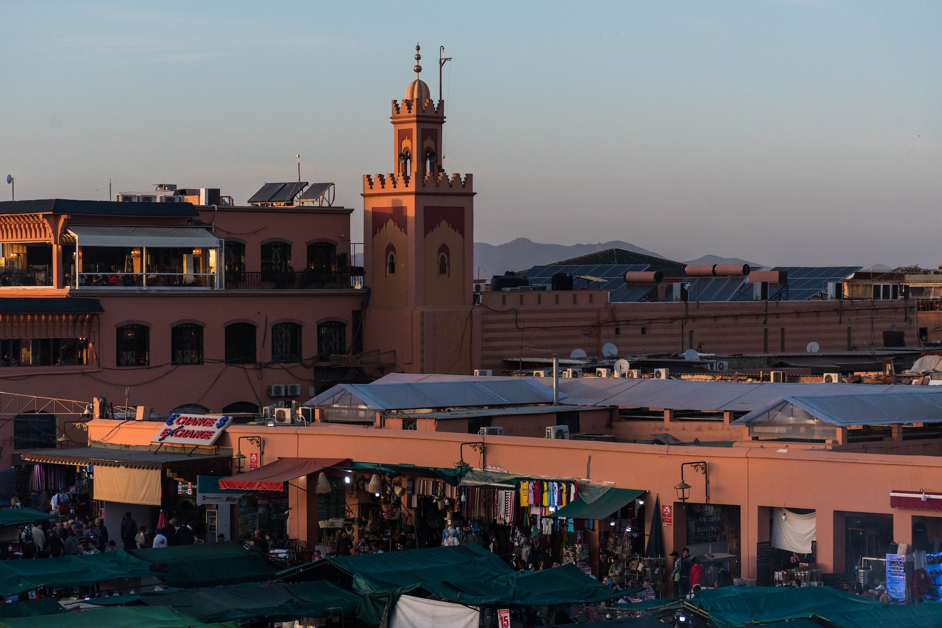 Jemaa El Fna square in the Medina district of Marrakech.