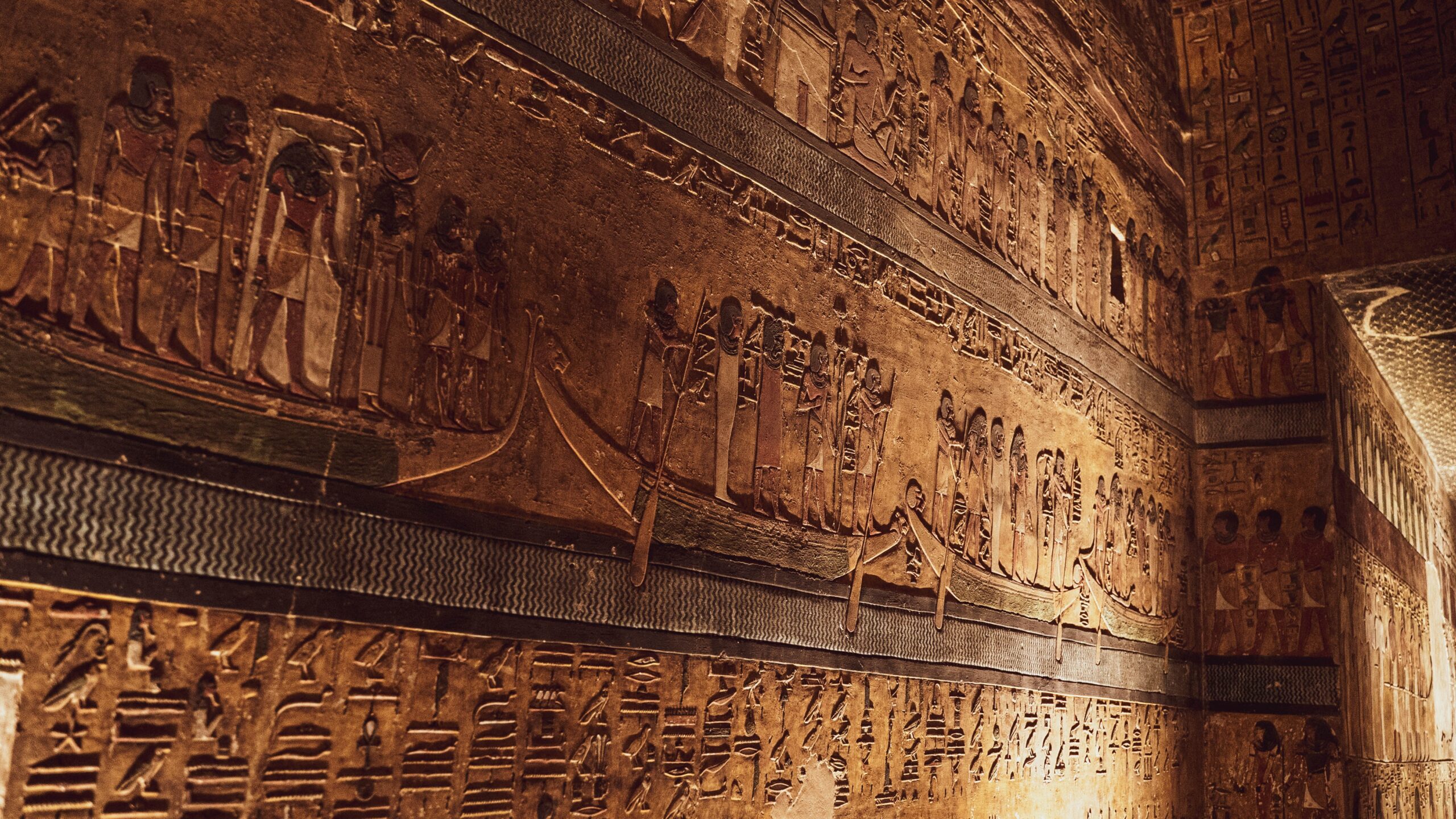 Close up of hieroglyphics at Luxor, Egypt