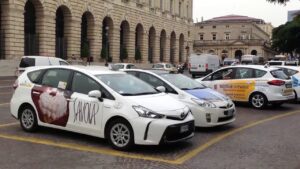 Official white Verona taxis