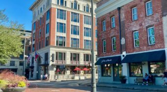 Street corner in Savannah's Historic District.