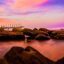 Colorful sunset in Durban, South Africa