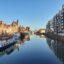 Gdansk waterway under a blue sky