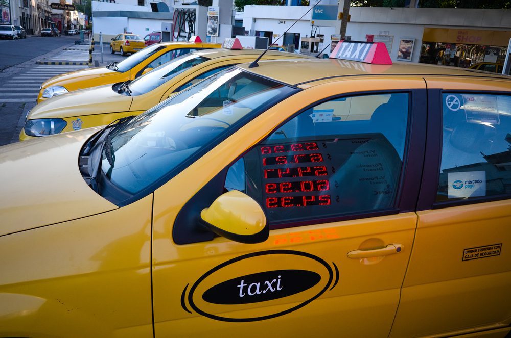 Yellow Taxi in Cordoba, Argentina