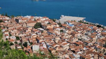 View of Nafplio town and the sea.