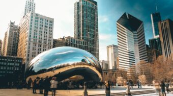 The bean monument in Chicago, Illinois, USA