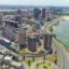 Aerial view of Abidjan city