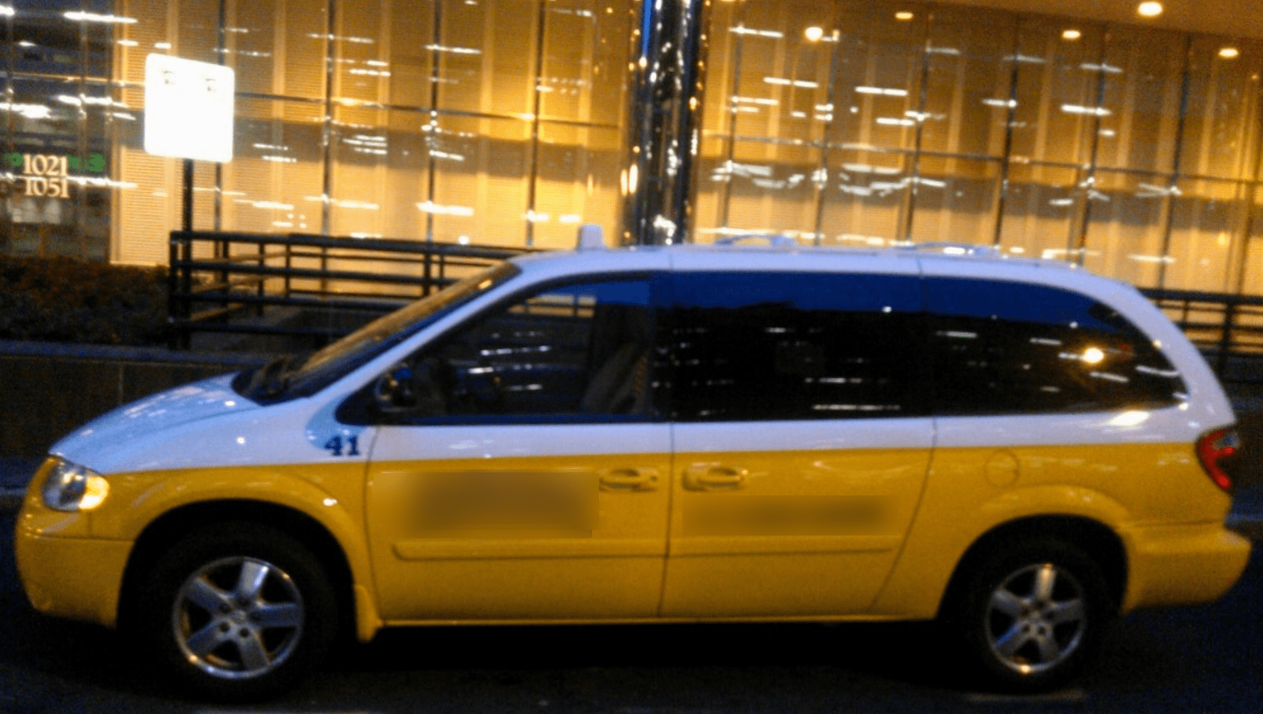 Richmond taxi cab Yellow Richmond taxi van