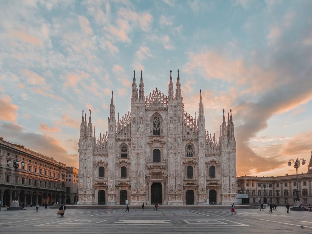 Duomo Cathedral Square, Milan, Italy.