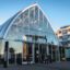 The domed, glass entrance to the Montpellier train station