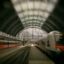 A photo of the inside of Bergen Train Station.