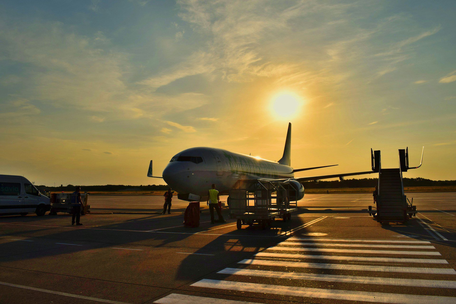 Eindhoven Airport track during sunset