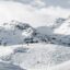White snow covered mountains at Val Thorens, France.