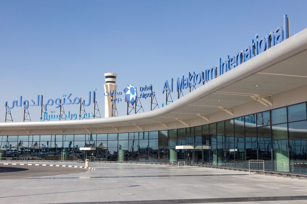 Entrance to Al Maktoum Airport.
