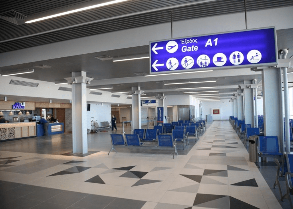 Heraklion Airport inside the terminal
