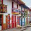 A picture of the colourful houses in Salento, Colombia.