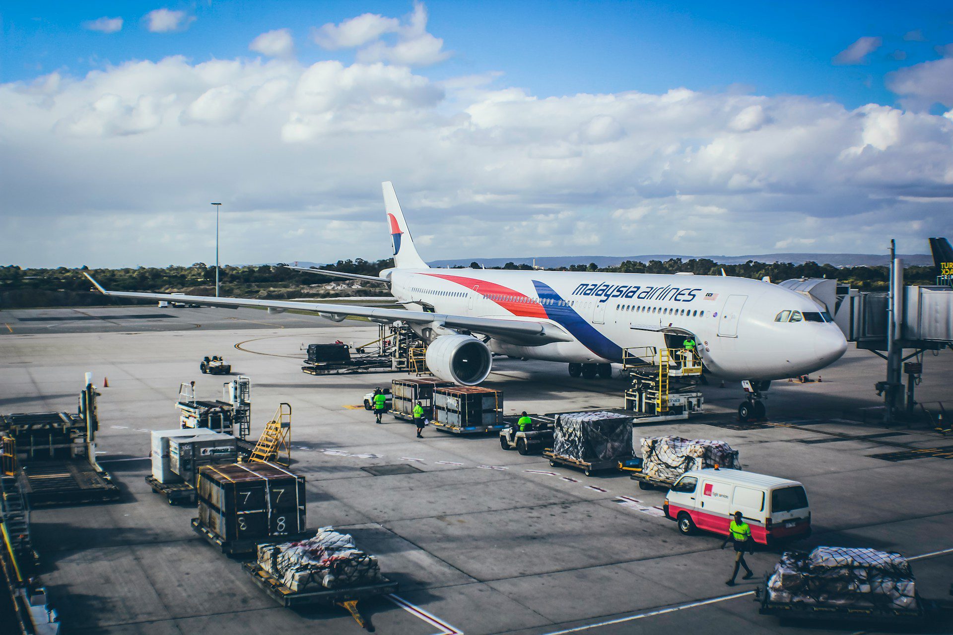 Perth Airport airplane on the tarmac.