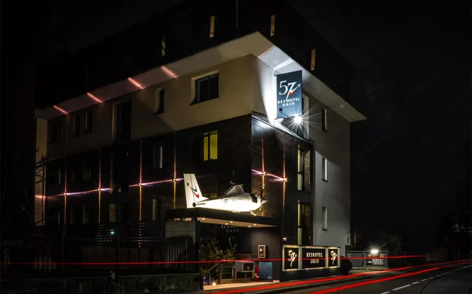 An exterior view of the 57ResHotel at Milan Bergamo Airport Hotel