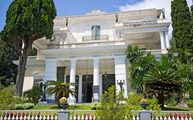 An exterior view of the Divani Corfu Palace near Corfu Airport