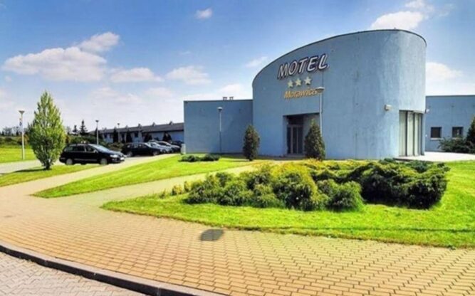 View of the gardens in front of HOTEL A4 Airport Kraków MOP Morawica