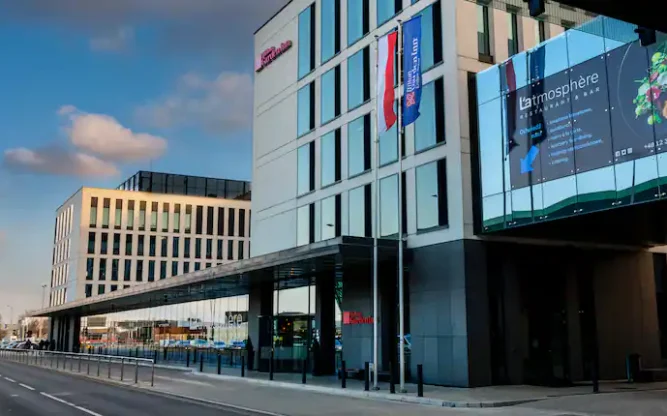 Street view of Hilton Garden View Krakow Airport