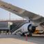 Close up of a plane at Bologna Airport.