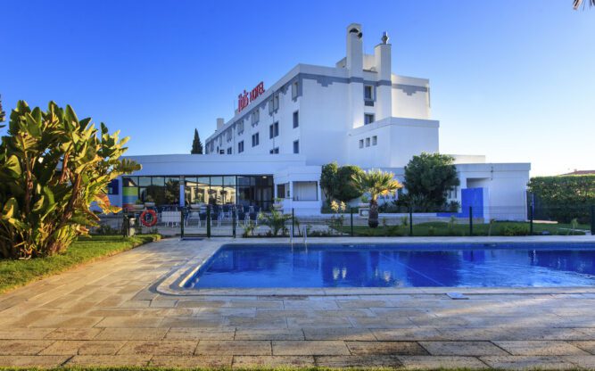 Pool outside of ibis Algarve Faro Airport