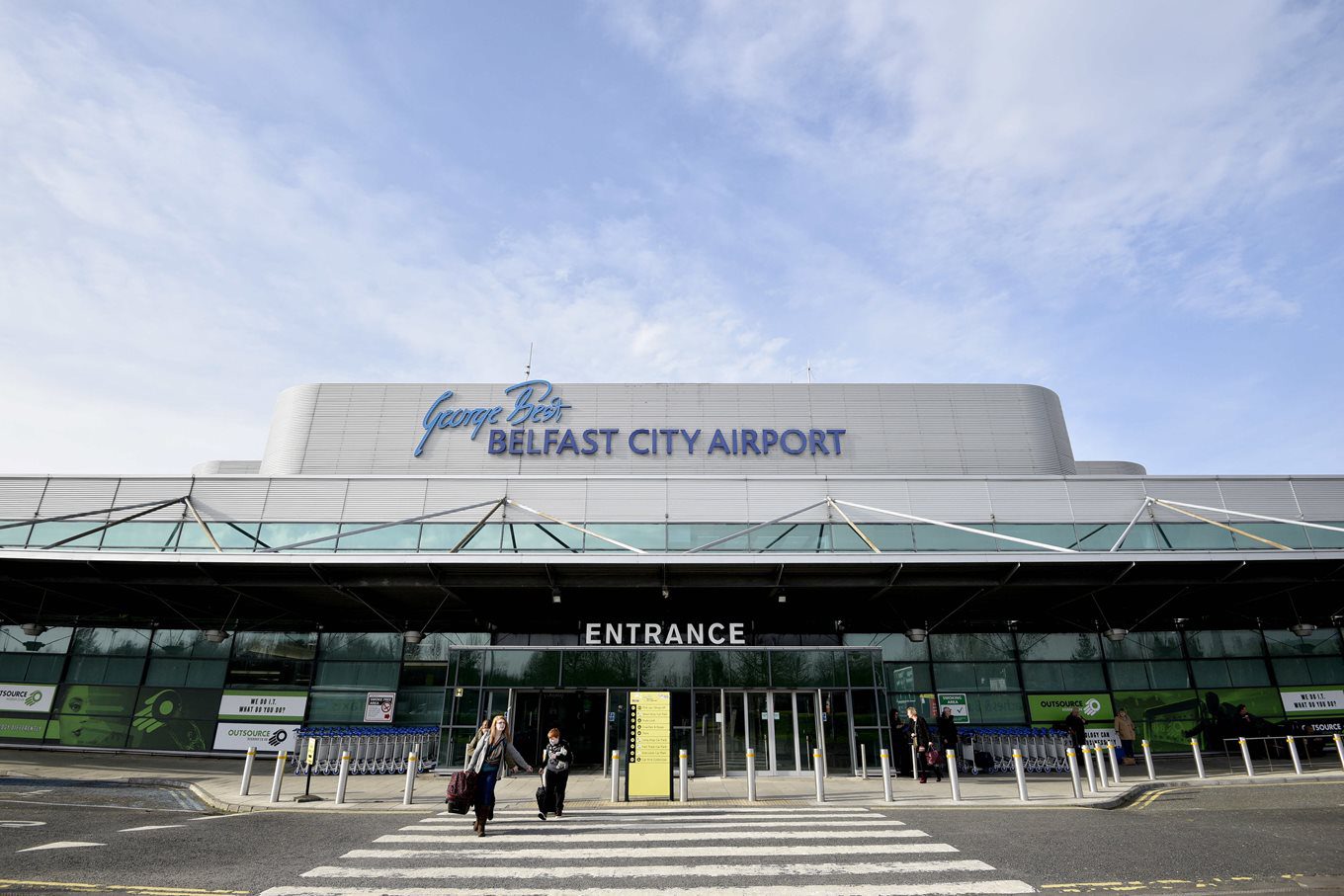 Outdoor view of Belfast City Airport.