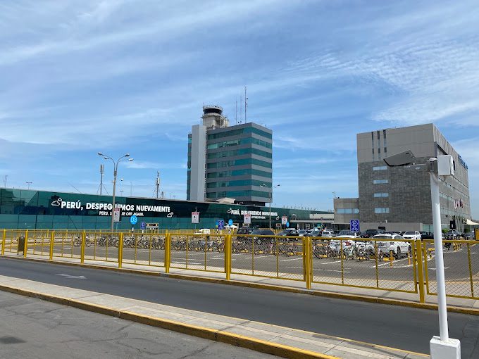 Outside of Lima Airport.