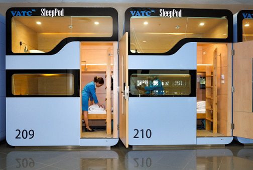 Hanoi Airport hotel sleep pods inside the terminal