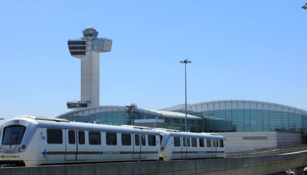 AirTrain JFK on track outside JFK