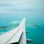 Aerial view of The Bahamas from a plane window