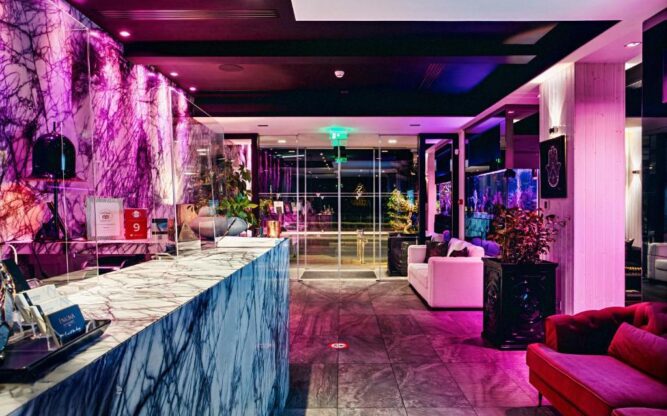 Reception desk at the The Ciao Stelio Deluxe Boutique Hotel - Adults Only