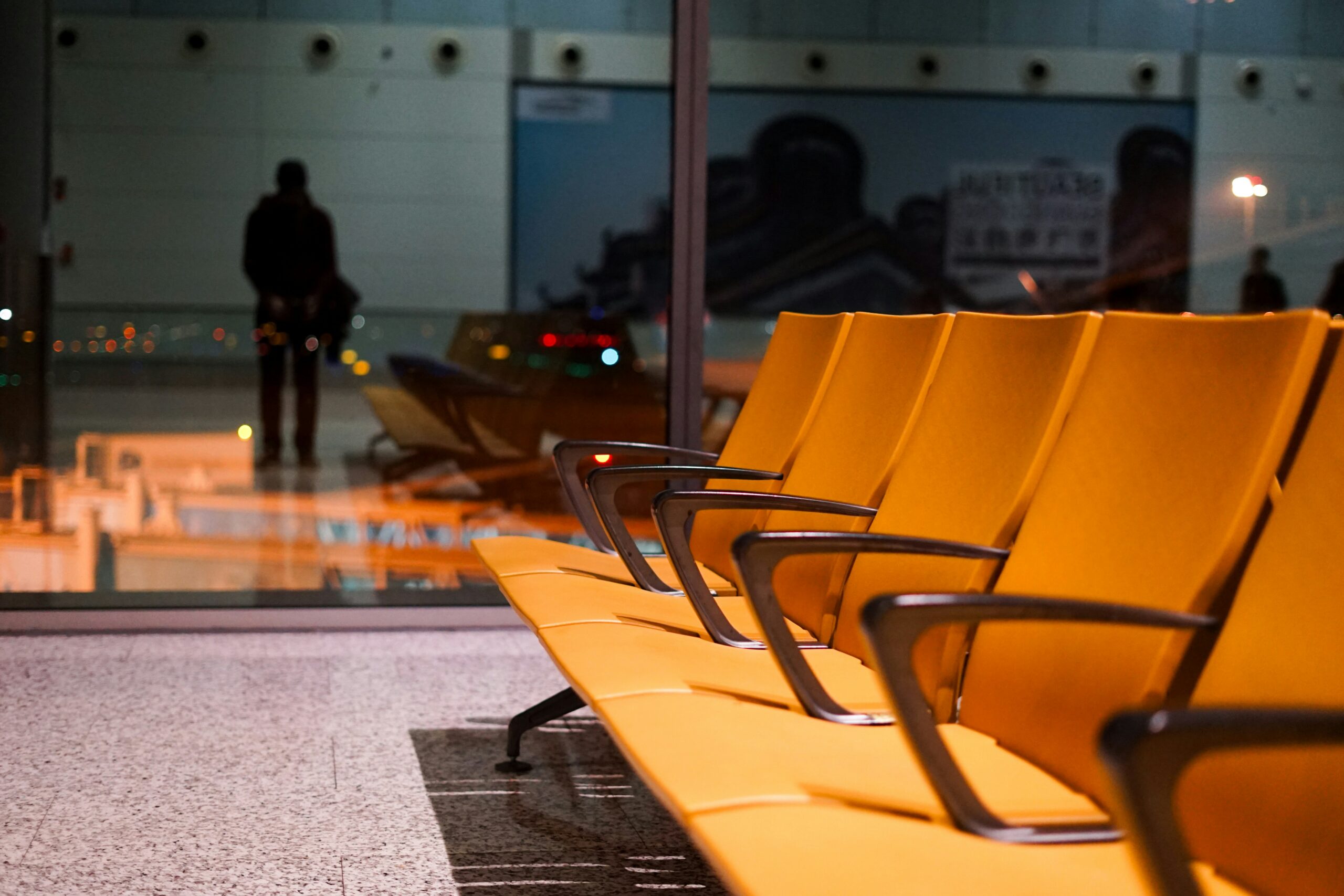 Indoor seating at Palermo Airport