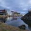 outdoor view of Keflevik Airport water and statue