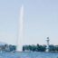 tall white water sprays from a fountain in Geneva