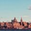 skyline in Malta under a blue sky