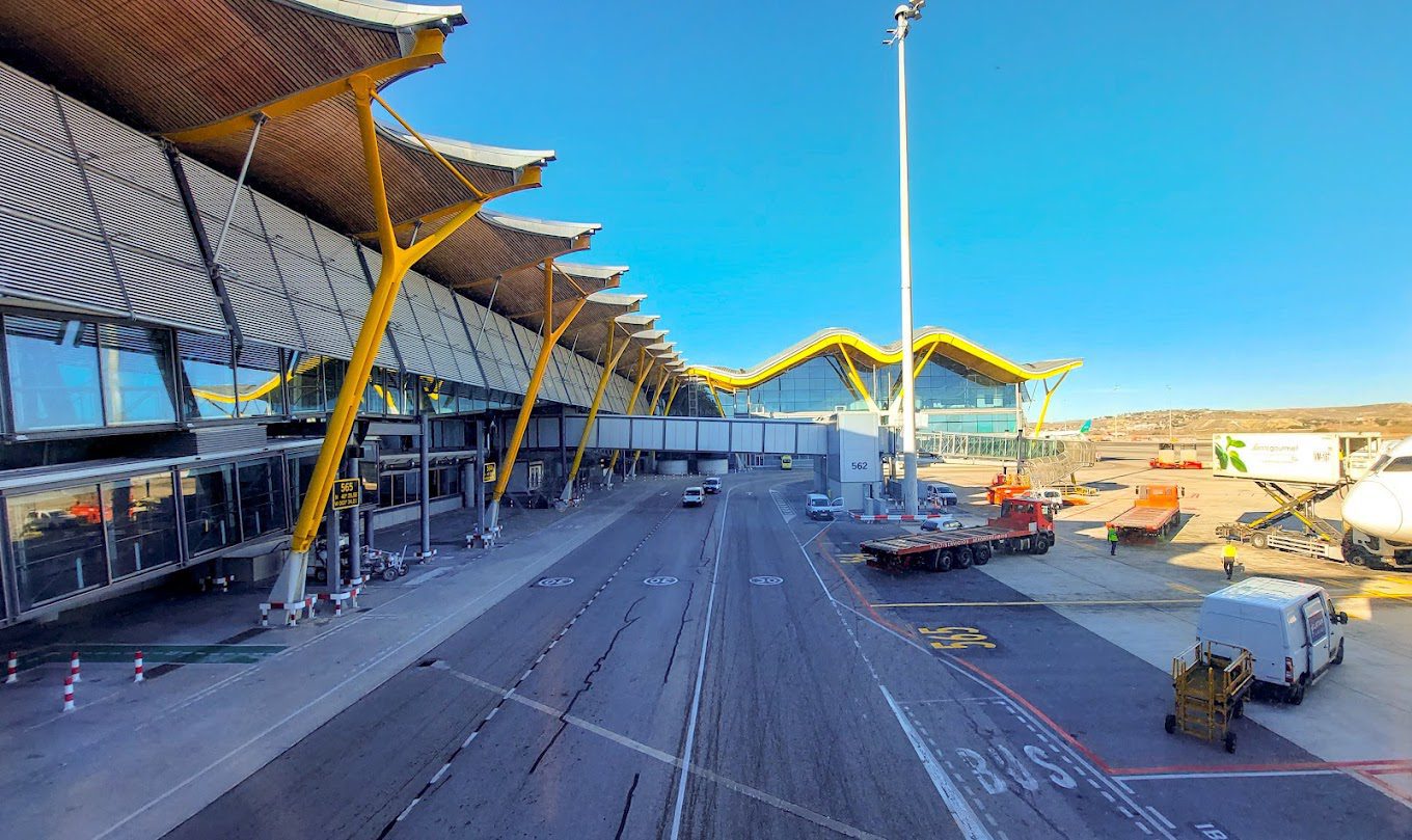 view outside Madrid Airport