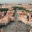 Shot of Rome city, taken from the top of the Vatican.