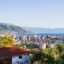 beautiful view of Vlore mountains, shore, and homes