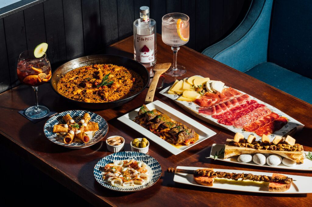 Various tapas at restaurant in Barcelona