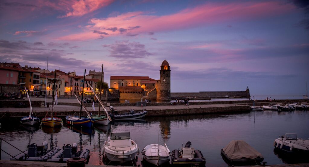 Dusk at Collioure, France