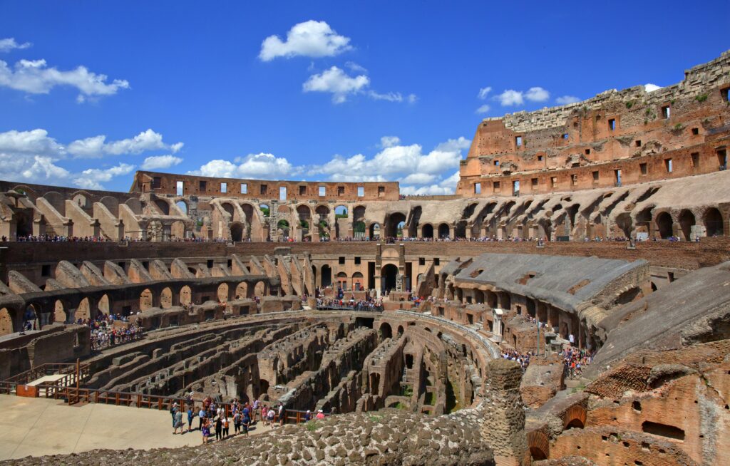 Interior of Colosseum, Rome, Italy