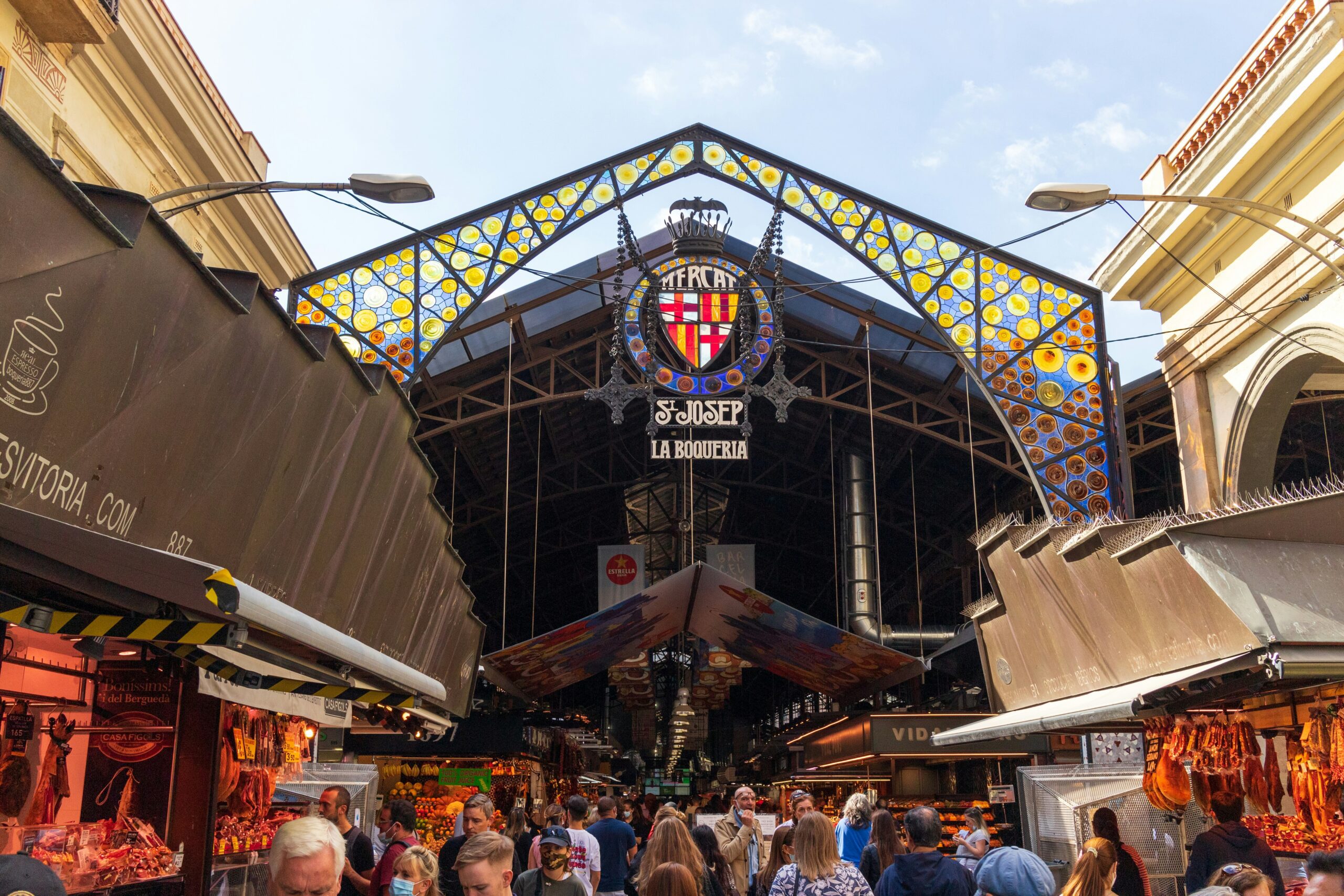 Mercado de La Boqueria, La Rambla, Barcelona, Spanje