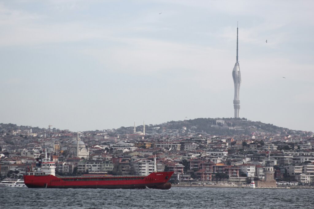Camlica Tower standing out in Istanbul skyline