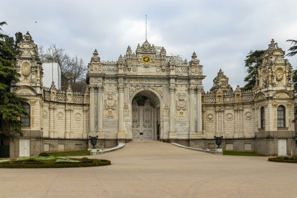 Dolmabahçe Palace gates in Istanbul