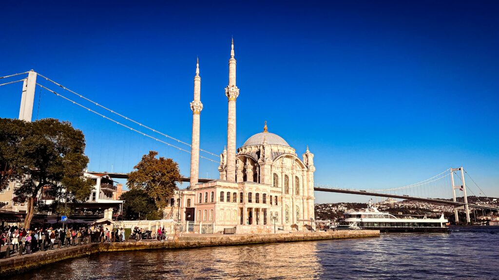 View of the Ortaköy Mosque Right on the Bosphorus waterfront
