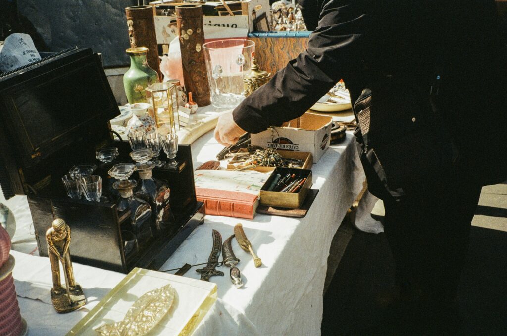 Flea market in Paris, France