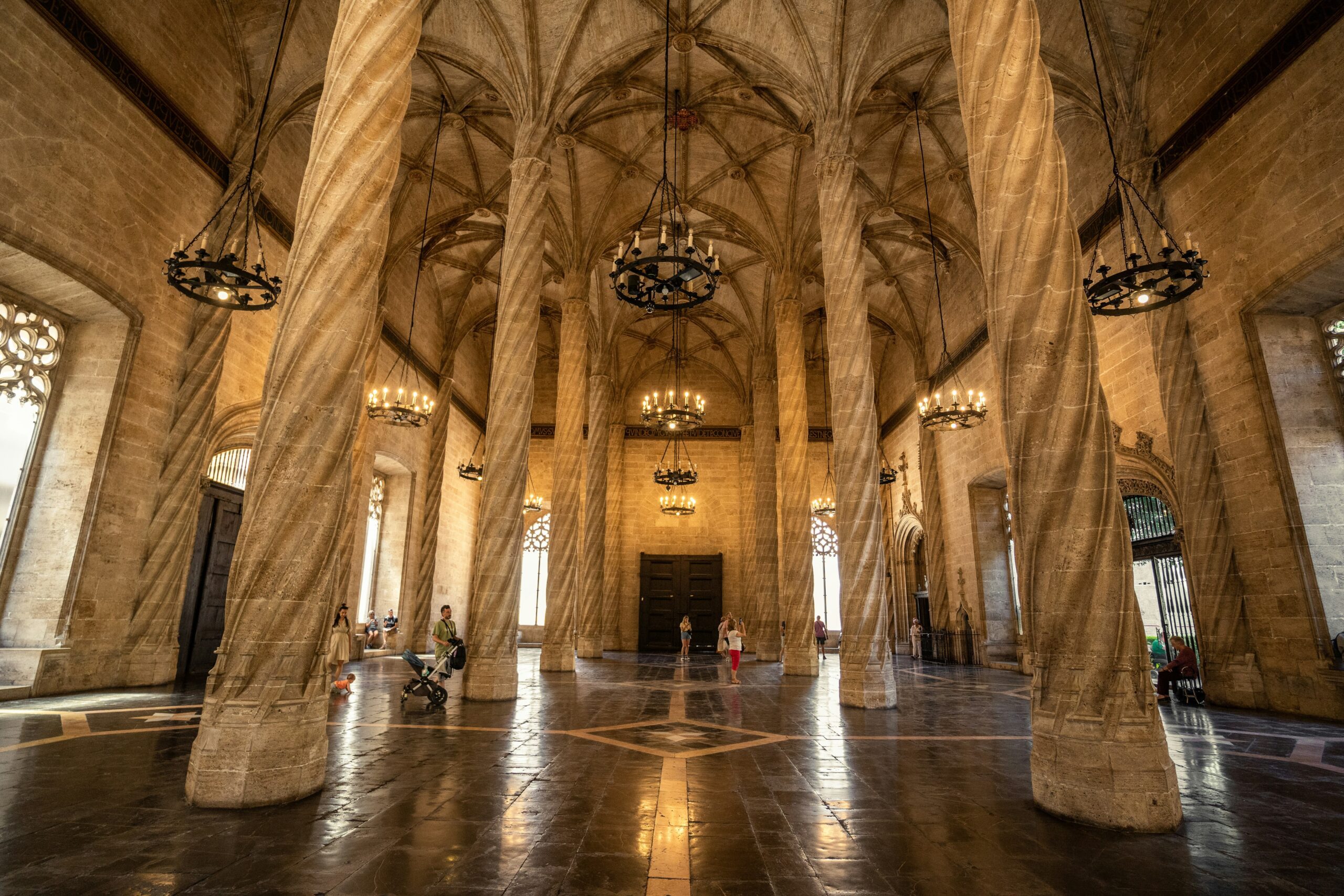 Interior of Silk Exchange in Valencia, Spain